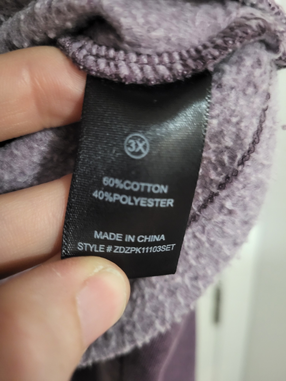 Fashion Nova On The Go Washed Fleece Cropped Zip-Up Hoodie - Purple / 3X - Picture 6 of 7